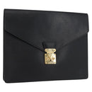 LOUIS VUITTON Epi Porte Documents・Senatur Briefcase Black M54452 Auth ep13511-1