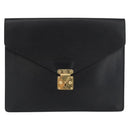 LOUIS VUITTON Epi Porte Documents・Senatur Briefcase Black M54452 Auth ep13511-2
