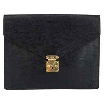 LOUIS VUITTON Epi Porte Documents・Senatur Briefcase Black M54452 Auth ep13511 - 0