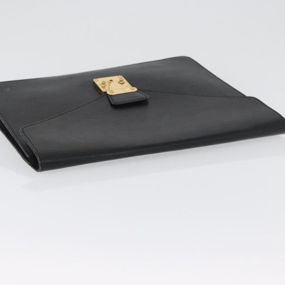 LOUIS VUITTON Epi Porte Documents・Senatur Briefcase Black M54452 Auth ep13511