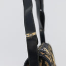 Christian Dior Trotter Canvas Shoulder Bag Navy Gold Auth ep13512-9