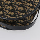 Christian Dior Trotter Canvas Shoulder Bag Navy Gold Auth ep13512-15