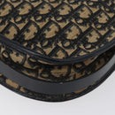 Christian Dior Trotter Canvas Shoulder Bag Navy Gold Auth ep13512-18
