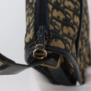 Christian Dior Trotter Canvas Shoulder Bag Navy Gold Auth ep13512-11