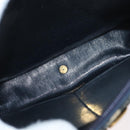 Christian Dior Trotter Canvas Shoulder Bag Navy Gold Auth ep13512-12