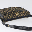 Christian Dior Trotter Canvas Shoulder Bag Navy Gold Auth ep13512-7