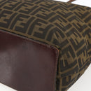 FENDI Zucca Canvas Hand Bag Black Brown Auth ep13514-9