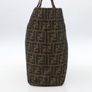 FENDI Zucca Canvas Hand Bag Black Brown Auth ep13514-3