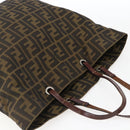 FENDI Zucca Canvas Hand Bag Black Brown Auth ep13514-6