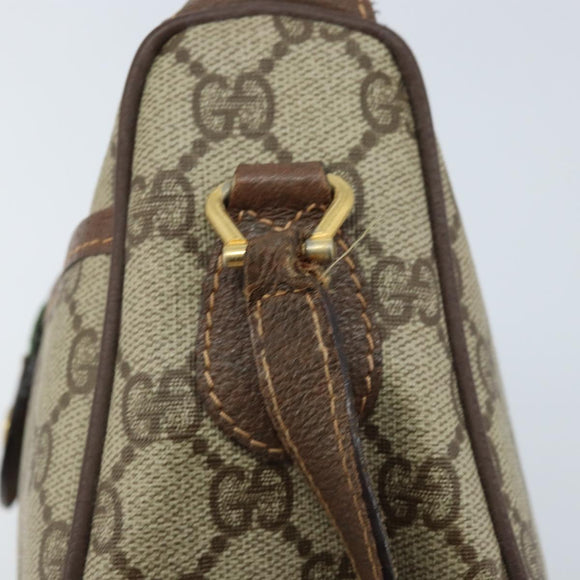 GUCCI GG Supreme Web Sherry Line Bag PVC Beige 001 123 6177 002 Auth ep13516