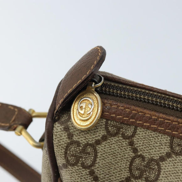 GUCCI GG Supreme Web Sherry Line Bag PVC Beige 001 123 6177 002 Auth ep13516
