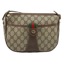 GUCCI GG Supreme Web Sherry Line Bag PVC Beige 001 123 6177 002 Auth ep13516-13