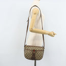 GUCCI GG Supreme Web Sherry Line Bag PVC Beige 001 123 6177 002 Auth ep13516-25