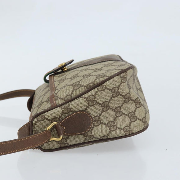 GUCCI GG Supreme Web Sherry Line Bag PVC Beige 001 123 6177 002 Auth ep13516