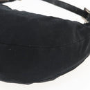 FENDI Mamma Baguette Shoulder Bag Nylon Black Silver Auth ep13517-17