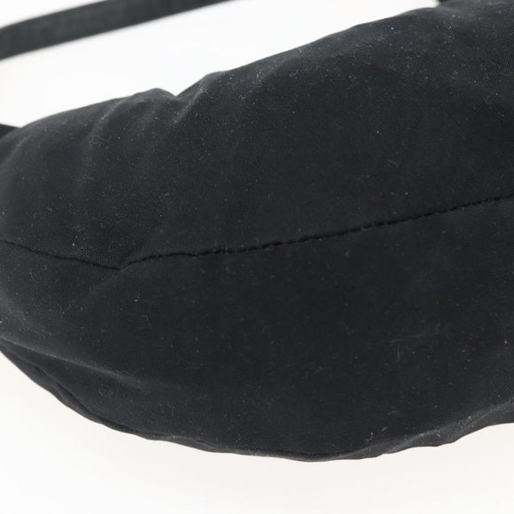 FENDI Mamma Baguette Schultertasche Nylon Schwarz Silber Auth ep13517