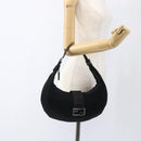FENDI Mamma Baguette Shoulder Bag Nylon Black Silver Auth ep13517-24