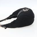 FENDI Mamma Baguette Shoulder Bag Nylon Black Silver Auth ep13517-3