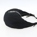FENDI Mamma Baguette Shoulder Bag Nylon Black Silver Auth ep13517-4
