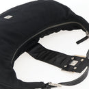 FENDI Mamma Baguette Shoulder Bag Nylon Black Silver Auth ep13517-6