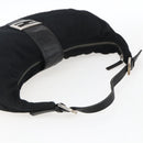 FENDI Mamma Baguette Shoulder Bag Nylon Black Silver Auth ep13517-7