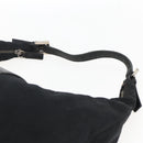 FENDI Mamma Baguette Shoulder Bag Nylon Black Silver Auth ep13517-14