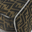 FENDI Zucca Canvas Vanity Hand Bag Black Brown gold Auth ep13520-16