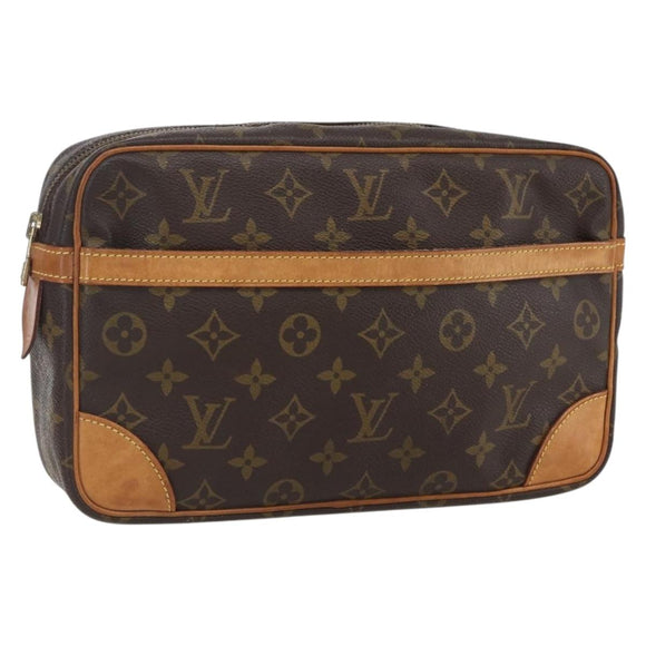 LOUIS VUITTON Monogram Compiegne 28 Clutch Bag M51845 LV Auth ep13521