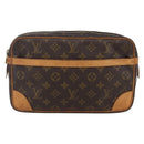 LOUIS VUITTON Monogram Compiegne 28 Clutch Bag M51845 LV Auth ep13521-13