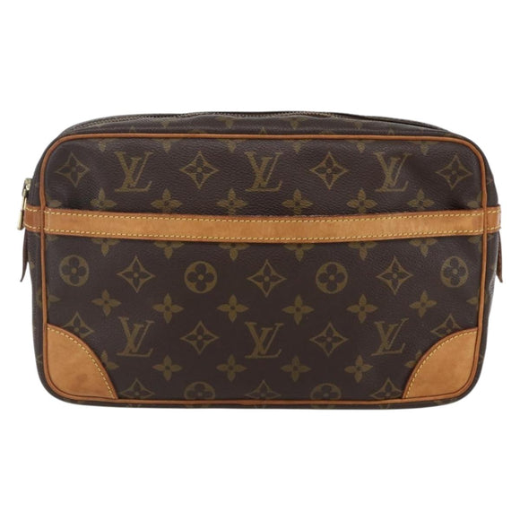 LOUIS VUITTON Monogram Compiegne 28 Clutch Bag M51845 LV Auth ep13521
