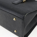 BURBERRY Hand Bag Leather Black Silver Auth ep13523-15