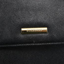 BURBERRY Hand Bag Leather Black Silver Auth ep13523-17