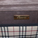 BURBERRY Hand Bag Leather Black Silver Auth ep13523-10