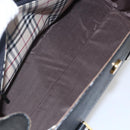 BURBERRY Hand Bag Leather Black Silver Auth ep13523-11
