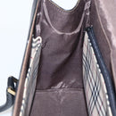 BURBERRY Hand Bag Leather Black Silver Auth ep13523-19