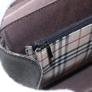 BURBERRY Hand Bag Leather Black Silver Auth ep13523-20
