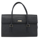 BURBERRY Hand Bag Leather Black Silver Auth ep13523-13