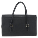 BURBERRY Hand Bag Leather Black Silver Auth ep13523-2