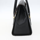 BURBERRY Hand Bag Leather Black Silver Auth ep13523-4