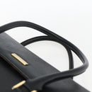 BURBERRY Hand Bag Leather Black Silver Auth ep13523-8