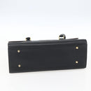 BURBERRY Hand Bag Leather Black Silver Auth ep13523-5
