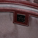FENDI Zucca Canvas Hand Bag Brown Black Auth ep13529-19