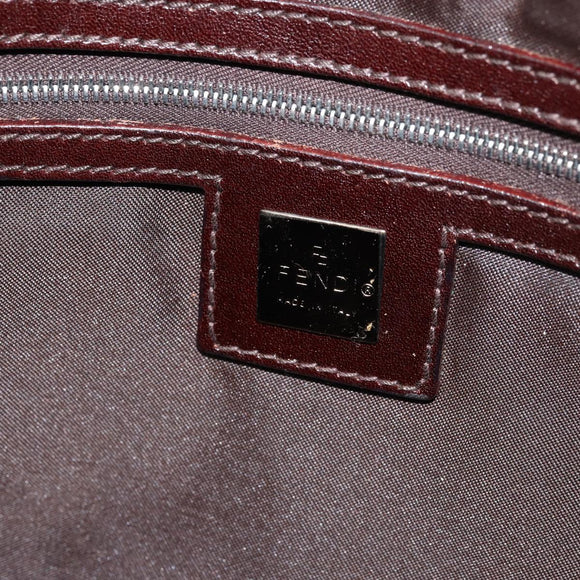 FENDI Zucca Canvas Hand Bag Brown Black Auth ep13529
