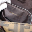 FENDI Zucca Canvas Hand Bag Brown Black Auth ep13529-12