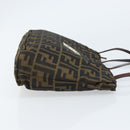FENDI Zucca Canvas Hand Bag Brown Black Auth ep13529-3