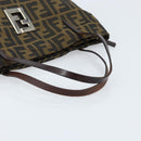FENDI Zucca Canvas Hand Bag Brown Black Auth ep13529-7