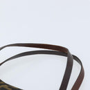 FENDI Zucca Canvas Hand Bag Brown Black Auth ep13529-8