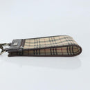 BURBERRY Nova Check Shoulder Bag Canvas Beige Silver Auth ep13530-4