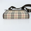 BURBERRY Nova Check Shoulder Bag Canvas Beige Silver Auth ep13530-5