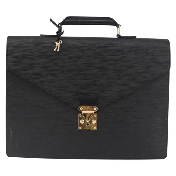 LOUIS VUITTON Epi Serviette Conseiller Briefcase Black M54422 LV Auth ep13531
